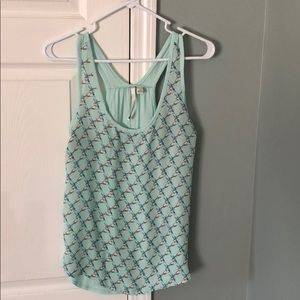 LC Blue/Pink birds tank top